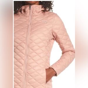 The North Face Women's Hooded Quilted Pink Thermoball Eco Jacket-Size M